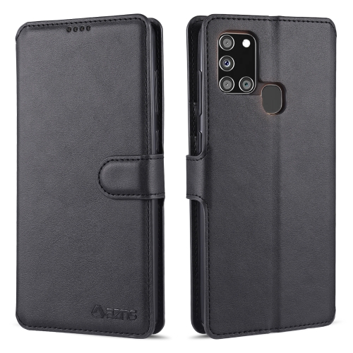 

For Samsung Galaxy A21s AZNS Calf Texture Horizontal Flip Leather Case with Holder & Card Slots & Wallet & Photo Frame(Black)