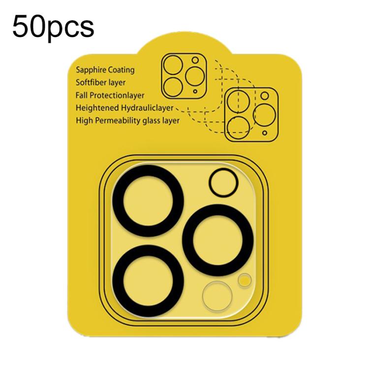 

For iPhone 16 Pro Max / 16 Pro 50pcs Tempered Glass Back Camera Film