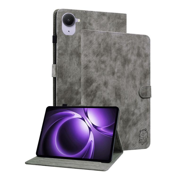 

For Xiaomi Redmi K Pad 8.8 inch Tiger Pattern Flip Leather Tablet Case(Grey)