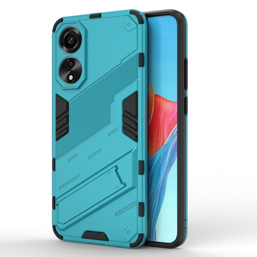 

For OPPO A78 4G Punk Armor 2 in 1 PC + TPU Phone Case with Holder(Blue)