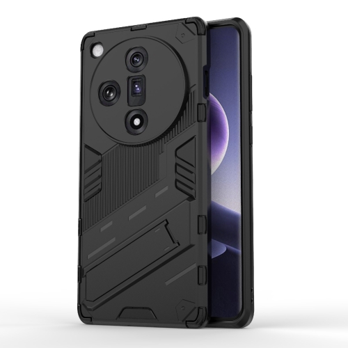 

For OPPO Find X7 5G Punk Armor 2 in 1 PC + TPU Phone Case with Holder(Black)
