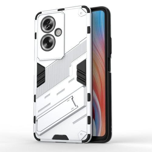 

For OPPO A79 5G Global Punk Armor 2 in 1 PC + TPU Phone Case with Holder(White)