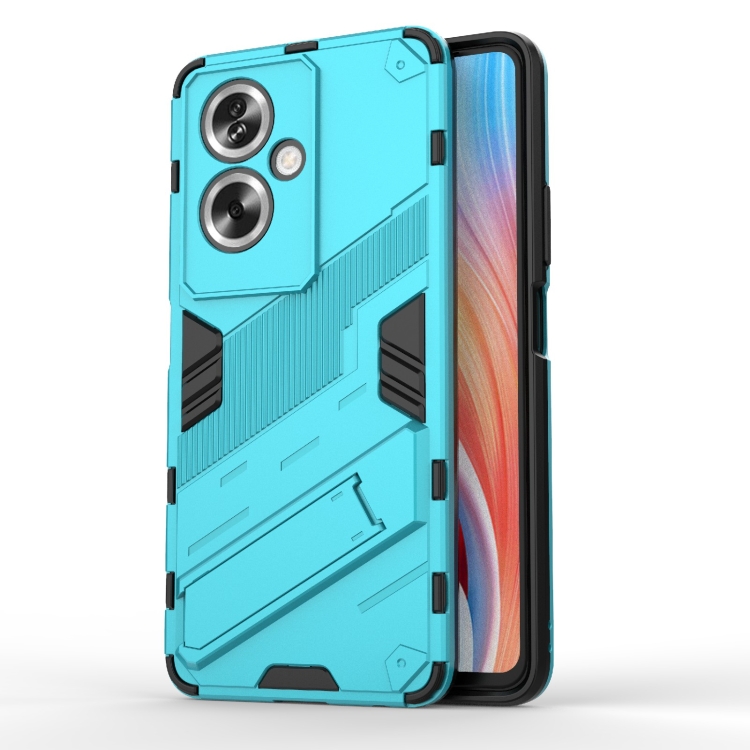 

For OPPO A79 5G Global Punk Armor 2 in 1 PC + TPU Phone Case with Holder(Blue)