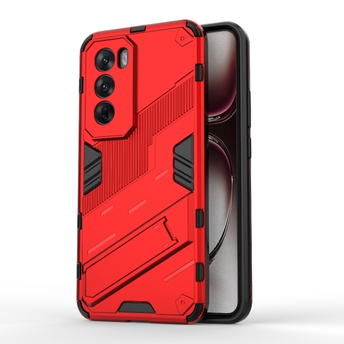 

For OPPO Reno12 Pro Global Punk Armor 2 in 1 PC + TPU Phone Case with Holder(Red)