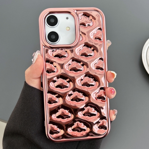 

For iPhone 11 Cloud Texture Electroplated TPU Phone Case(Rose Gold)