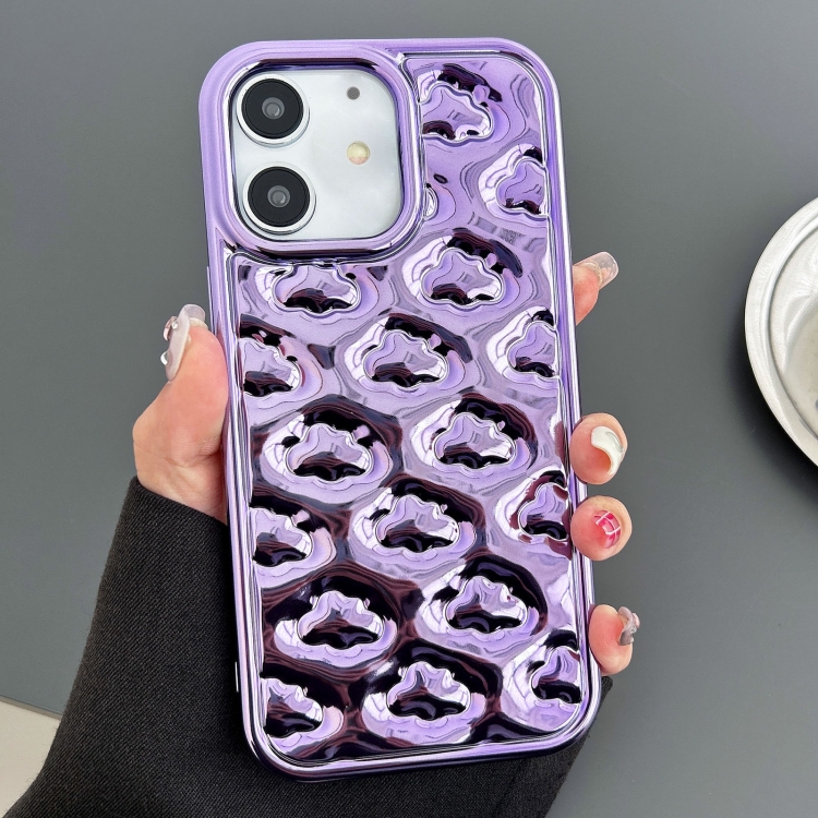 

For iPhone 11 Cloud Texture Electroplated TPU Phone Case(Purple)