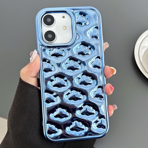 

For iPhone 11 Cloud Texture Electroplated TPU Phone Case(Blue)