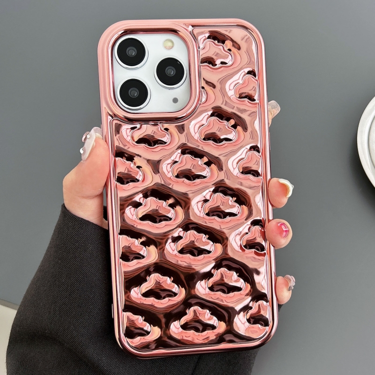 

For iPhone 11 Pro Cloud Texture Electroplated TPU Phone Case(Rose Gold)