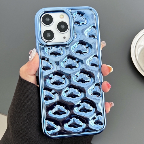 

For iPhone 11 Pro Cloud Texture Electroplated TPU Phone Case(Blue)