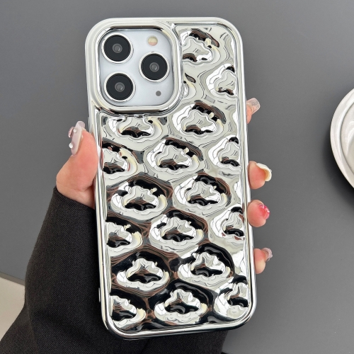 

For iPhone 11 Pro Max Cloud Texture Electroplated TPU Phone Case(Silver)