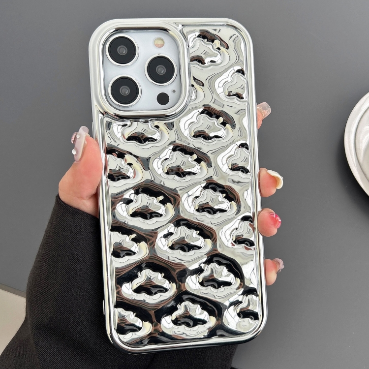

For iPhone 12 Pro Cloud Texture Electroplated TPU Phone Case(Silver)