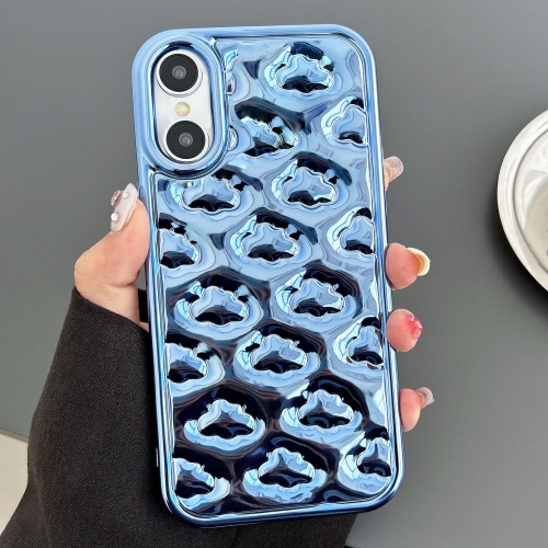 

For iPhone XS Max Cloud Texture Electroplated TPU Phone Case(Blue)