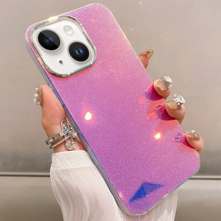 

For iPhone 13 Mirror Glitter IMD Phone Case(Pink)
