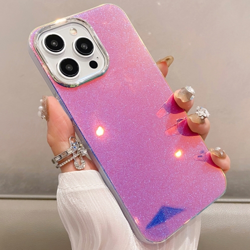 For iPhone 12 Pro Mirror Glitter IMD Phone Case(Pink) shascullfites women pink leggings for fitness scrunch butt lifting pants push up buttons style summer outfits