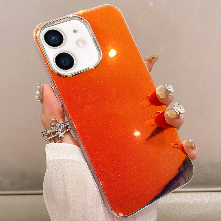 

For iPhone 12 Mirror Glitter IMD Phone Case(Red)