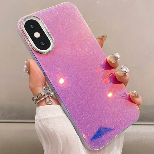 

For iPhone XS Max Mirror Glitter IMD Phone Case(Pink)
