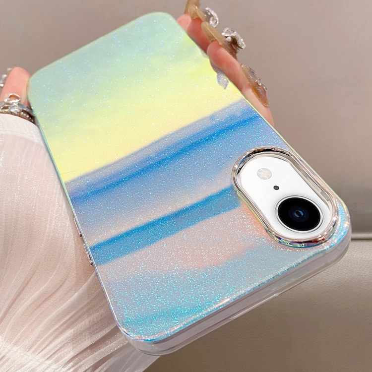 

For iPhone XR Mirror Glitter IMD Phone Case(Blue)