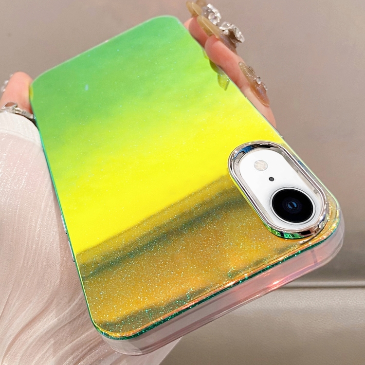 

For iPhone XR Mirror Glitter IMD Phone Case(Green)