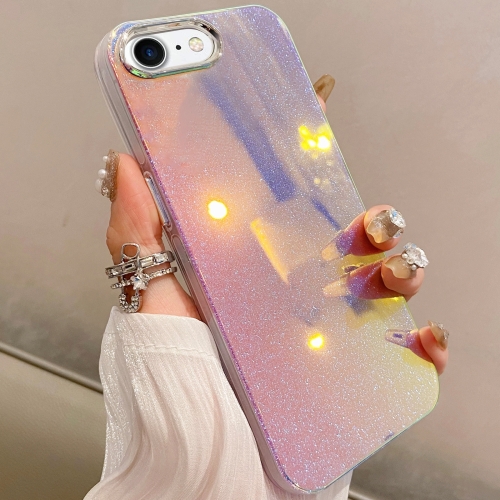 

For iPhone SE 2022 / 2020 / 8 / 7 Mirror Glitter IMD Phone Case(Silver)