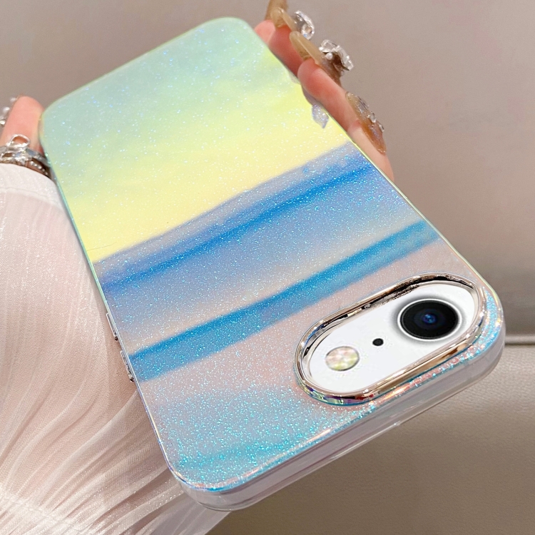 

For iPhone SE 2022 / 2020 / 8 / 7 Mirror Glitter IMD Phone Case(Blue)
