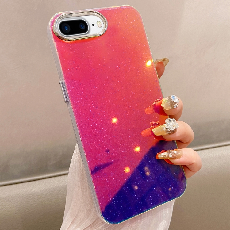 

For iPhone 8 Plus / 7 Plus Mirror Glitter IMD Phone Case(Purple)