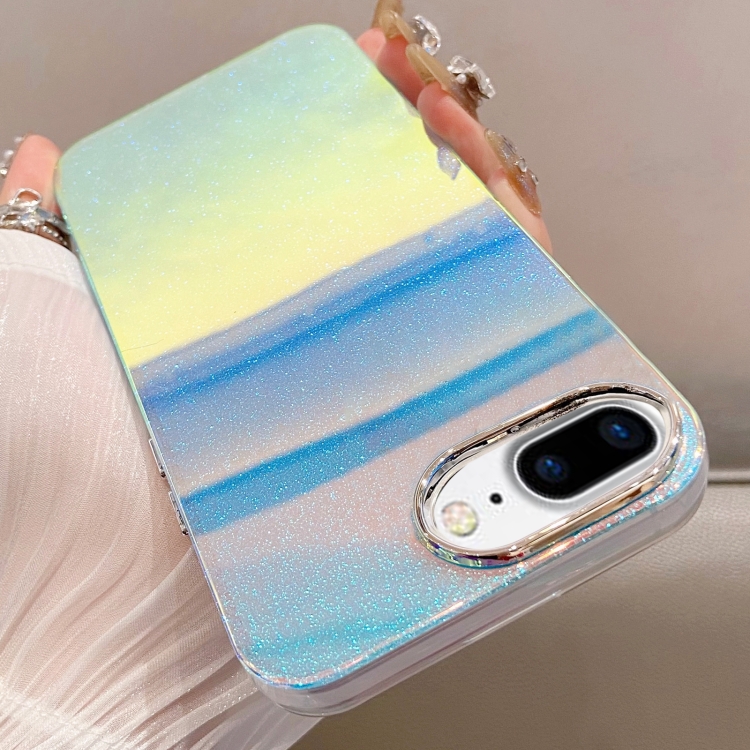 

For iPhone 8 Plus / 7 Plus Mirror Glitter IMD Phone Case(Blue)