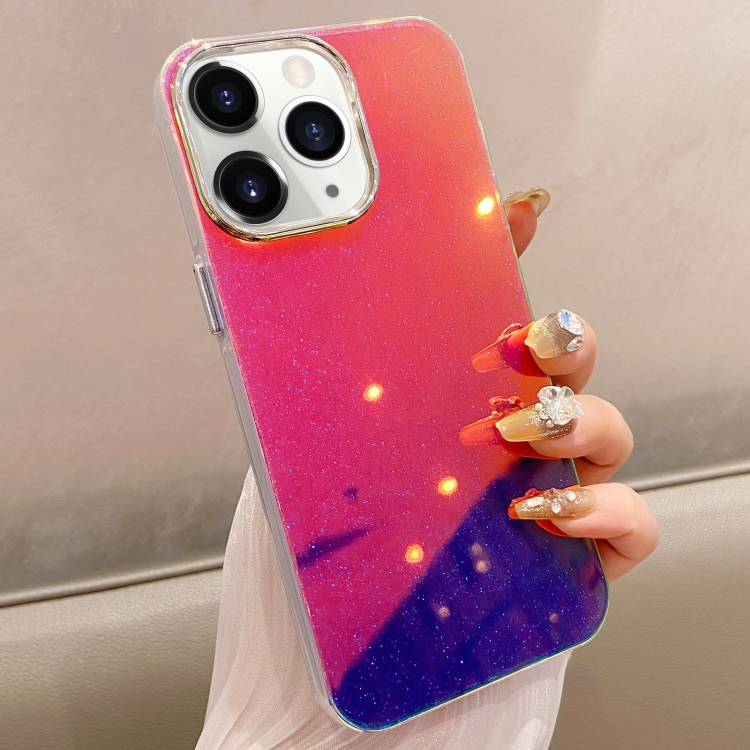 

For iPhone 11 Pro Max Mirror Glitter IMD Phone Case(Purple)