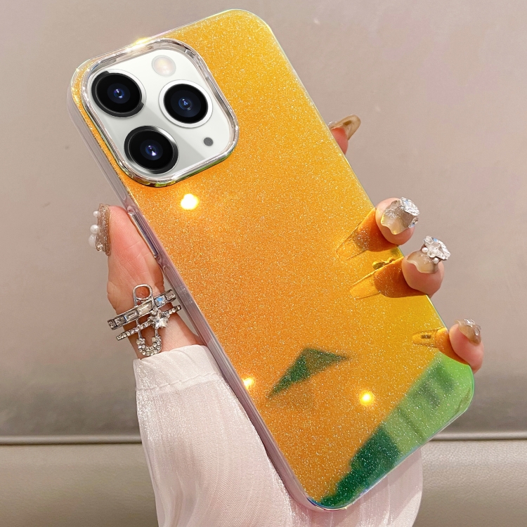 

For iPhone 11 Pro Mirror Glitter IMD Phone Case(Yellow)