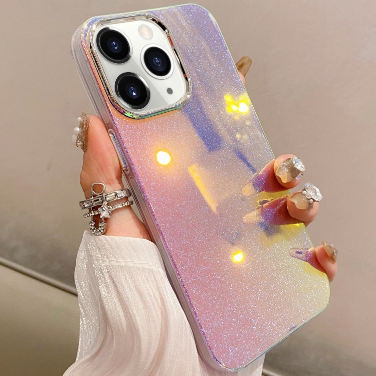 

For iPhone 11 Pro Mirror Glitter IMD Phone Case(Silver)