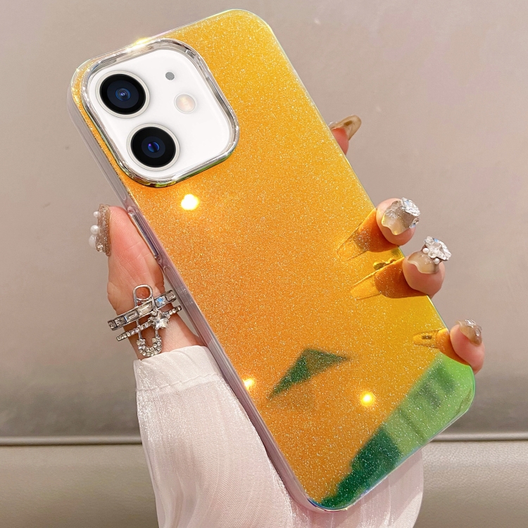 

For iPhone 11 Mirror Glitter IMD Phone Case(Yellow)