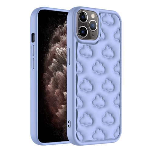 

For iPhone 11 Pro Max 3D Cloud Pattern TPU Phone Case(Purple)
