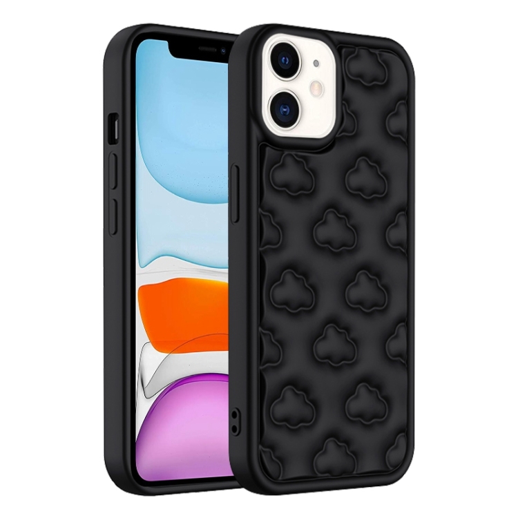 

For iPhone 11 3D Cloud Pattern TPU Phone Case(Black)