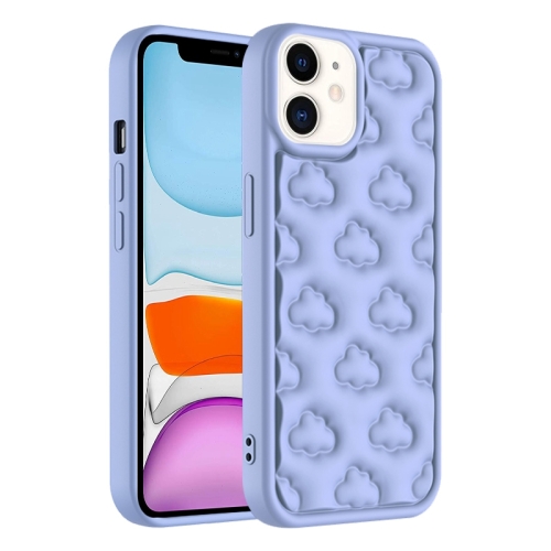 

For iPhone 11 3D Cloud Pattern TPU Phone Case(Purple)