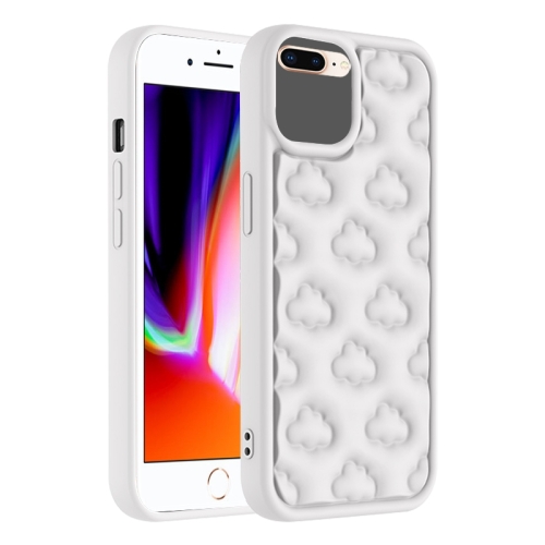 

For iPhone 8 Plus / 7 Plus 3D Cloud Pattern TPU Phone Case(White)