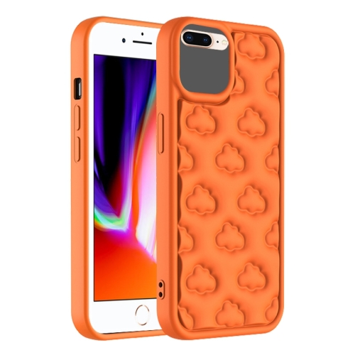 

For iPhone 8 Plus / 7 Plus 3D Cloud Pattern TPU Phone Case(Orange)