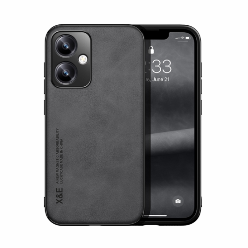 

For vivo Y35 4G / Y35+ Skin Feel Magnetic Leather Back Phone Case(Dark Grey)