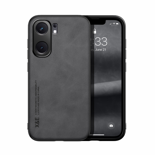 

For vivo iQOO Neo9 Skin Feel Magnetic Leather Back Phone Case(Dark Grey)