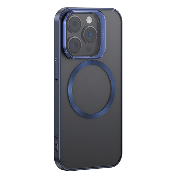 

For iPhone 15 Pro Max USAMS Grid Shadow Series MagSafe Phone Case(Blue)