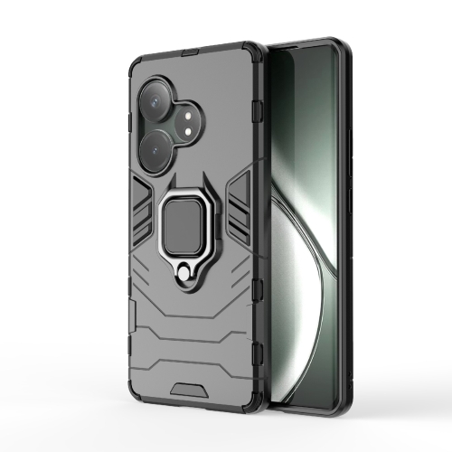 

For Realme GT Neo6 SE Shockproof PC + TPU Holder Phone Case(Black)