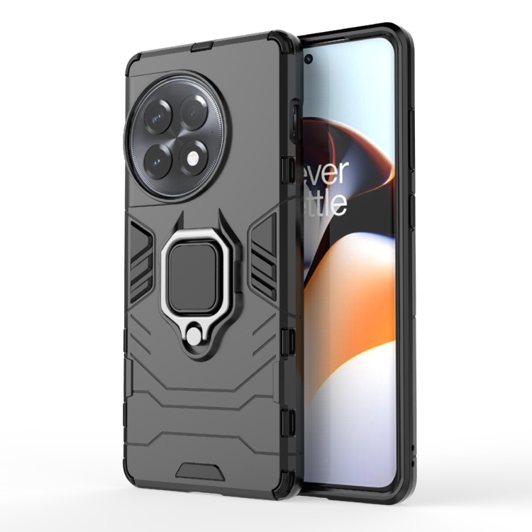 

For OnePlus Ace 2 Pro Shockproof PC + TPU Holder Phone Case(Black)