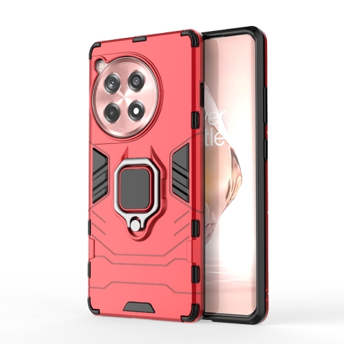 

For OnePlus 12R / Ace 3 5G Shockproof PC + TPU Holder Phone Case(Red)