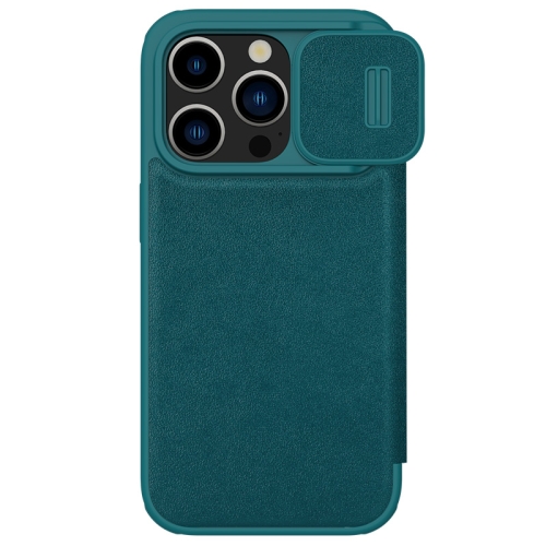 

For iPhone 15 Pro NILLKIN QIN Series Pro Plain Leather Phone Case(Green)