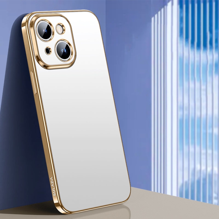 

For iPhone 15 SULADA Electroplating Frosted TPU Phone Case(Gold)