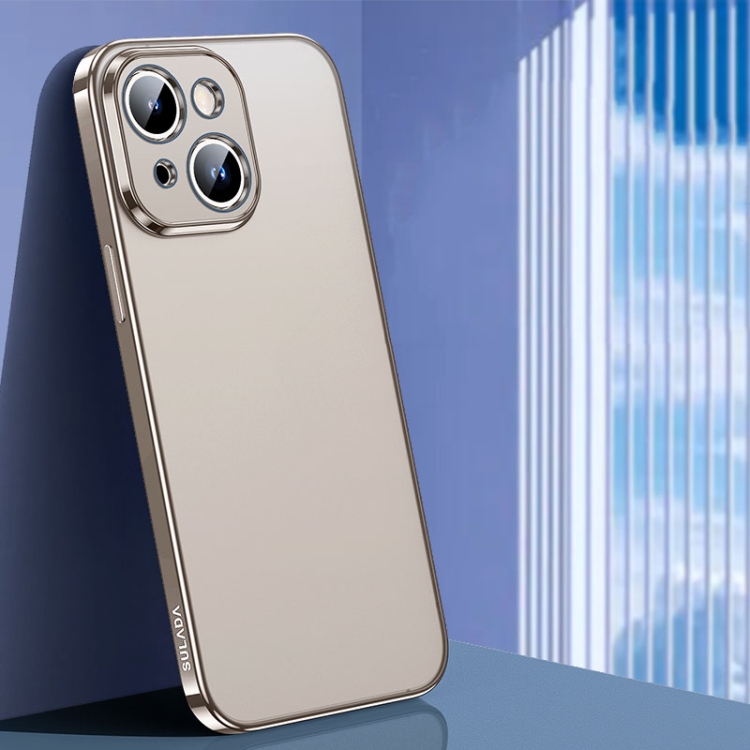 

For iPhone 15 SULADA Electroplating Frosted TPU Phone Case(Titanium Grey)