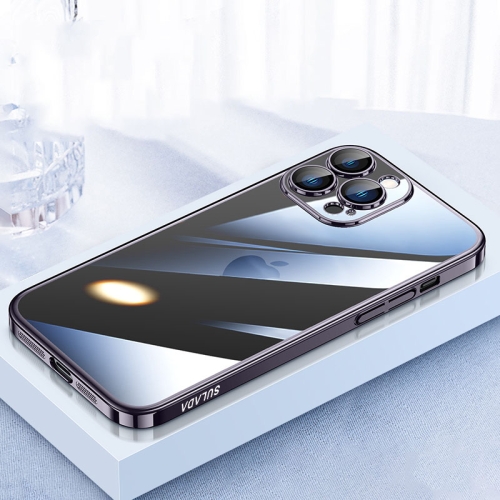 

For iPhone 15 Pro SULADA JINGJIA Series Lens Protector PC Phone Case(Dark Purple)