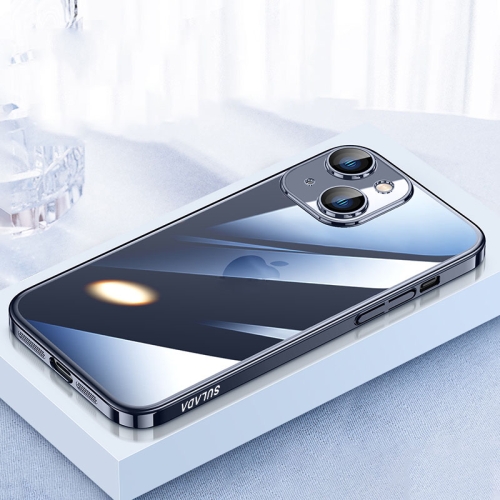 

For iPhone 15 Plus SULADA JINGJIA Series Lens Protector PC Phone Case(Titanium Blue)