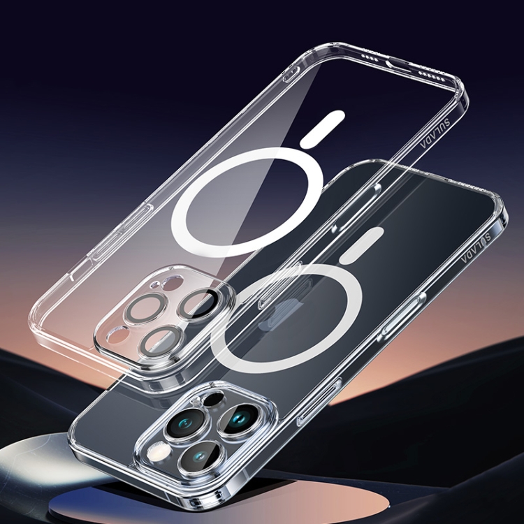

For iPhone 16 Pro SULADA Jingpin Series MagSafe All-inclusive Lens Electroplated TPU Phone Case(Transparent)