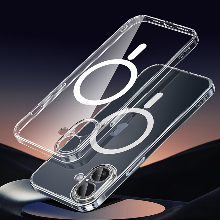 

For iPhone 16 SULADA Jingpin Series MagSafe All-inclusive Lens Electroplated TPU Phone Case(Transparent)