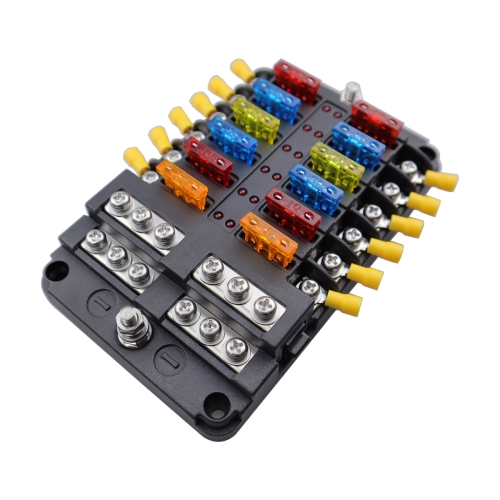 

CP-4039 12 Way Fuse Block with 24pcs Fuses and 12pcs Rerminals