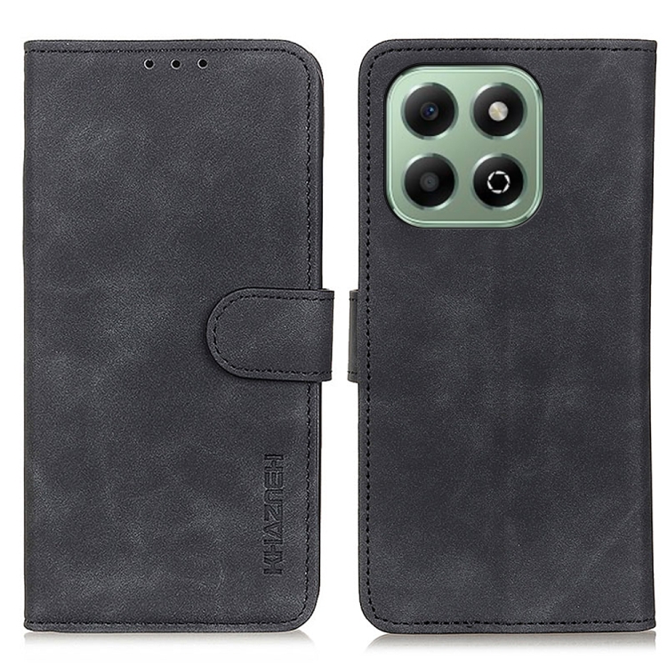

For Honor X6b KHAZNEH Retro Texture Flip Leather Phone Case(Black)